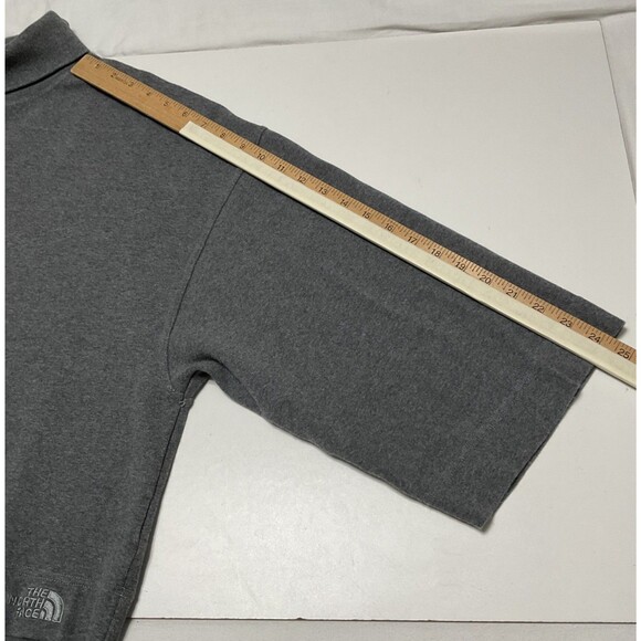 The North Face XL Pullover Gray 3/4 Sleeve Funnel Turtle Neck Top Womens - Picture 5 of 9